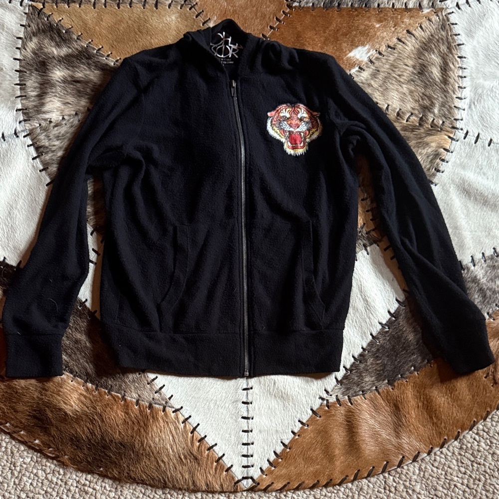 Chaser Black Jacket With Tiger Patch - image 1